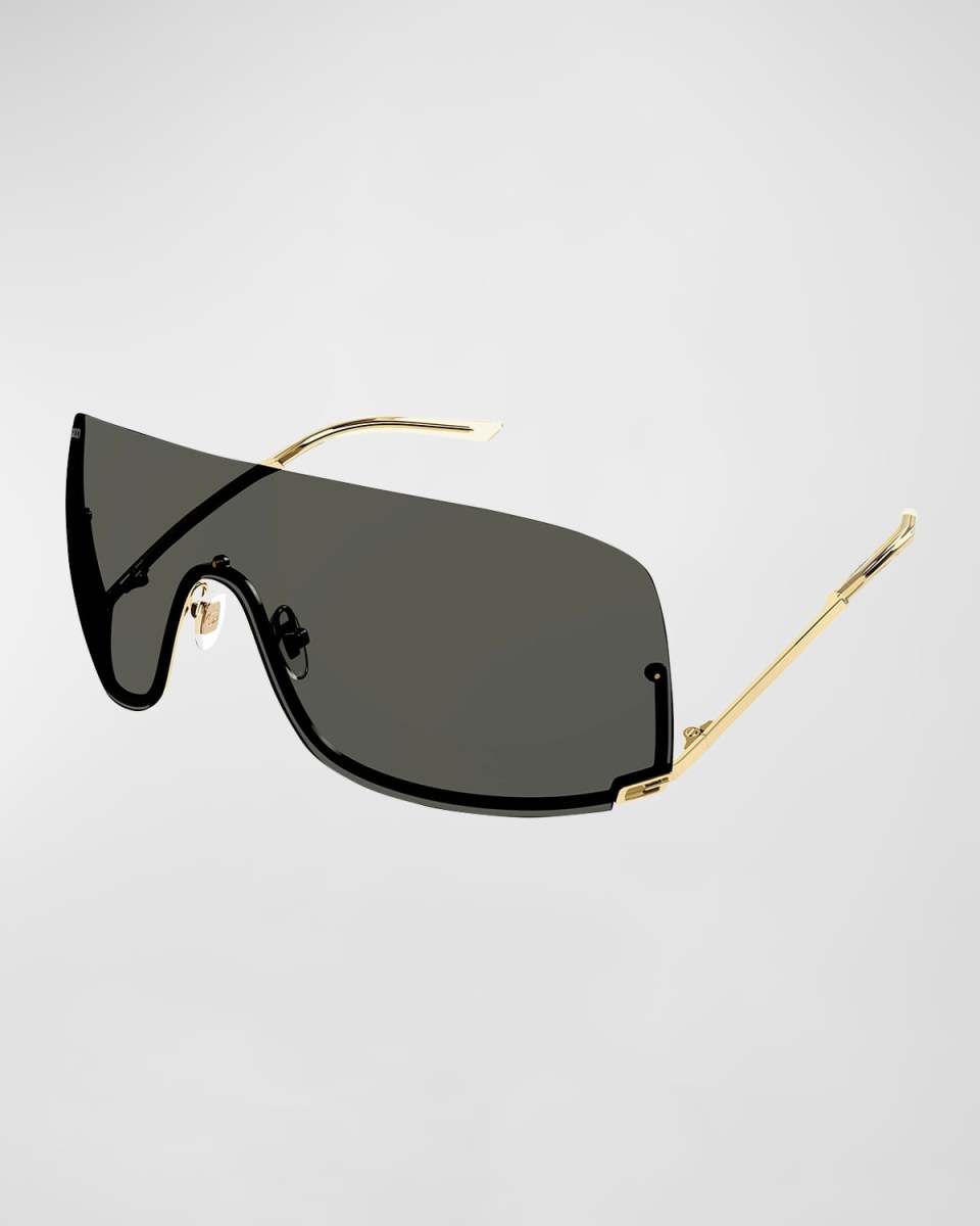 Rimless Metal Shield Sunglasses